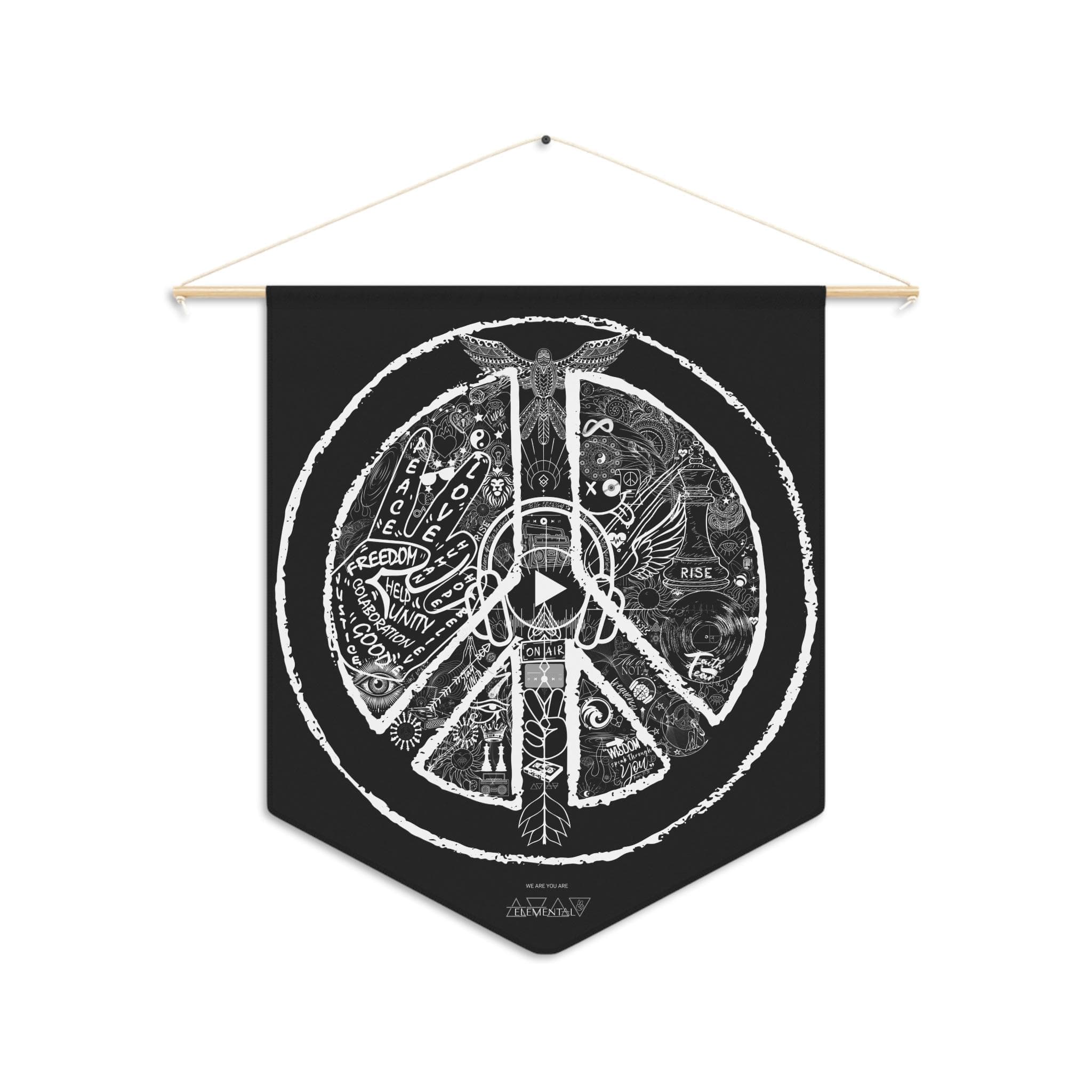PEACE&LOVE Pennant We are You are Elemental