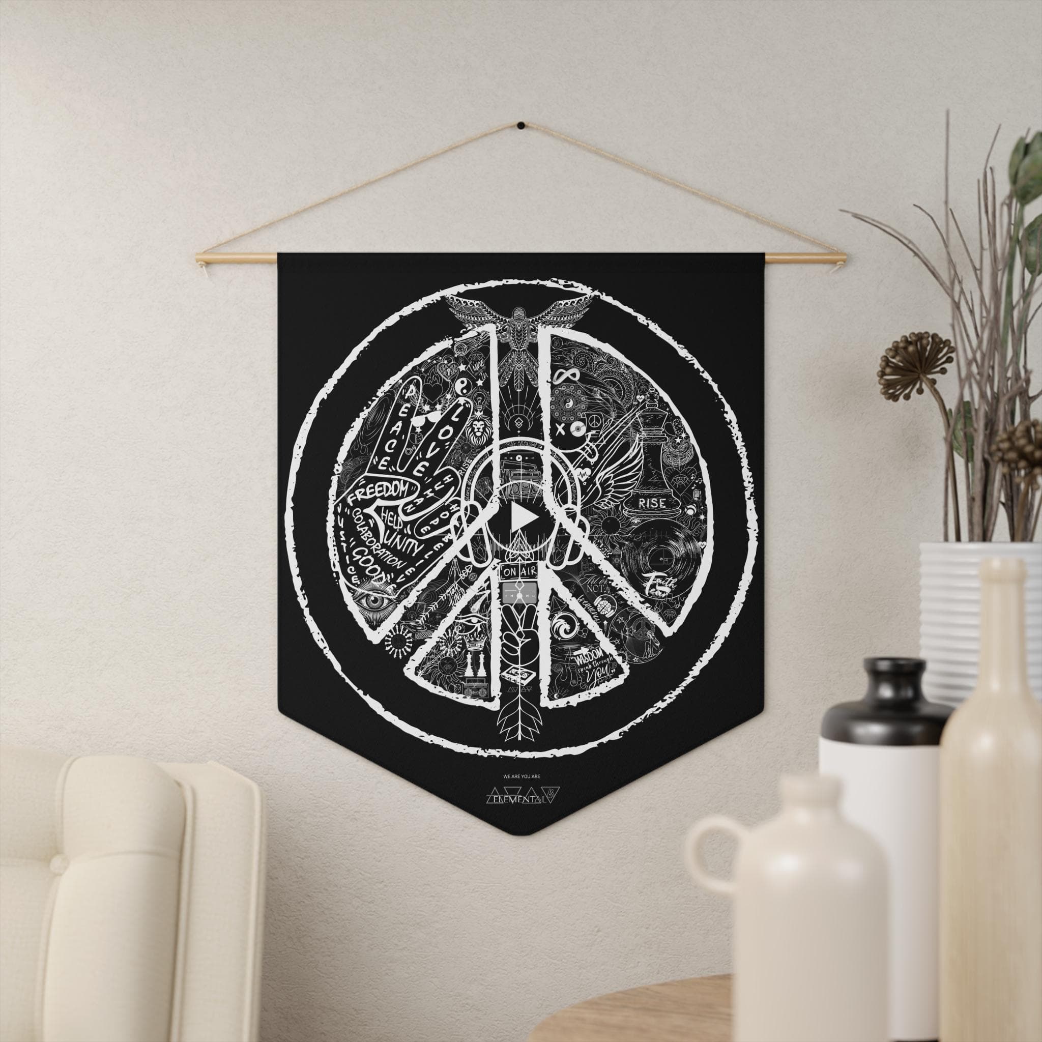 PEACE&LOVE Pennant We are You are Elemental - Image 3