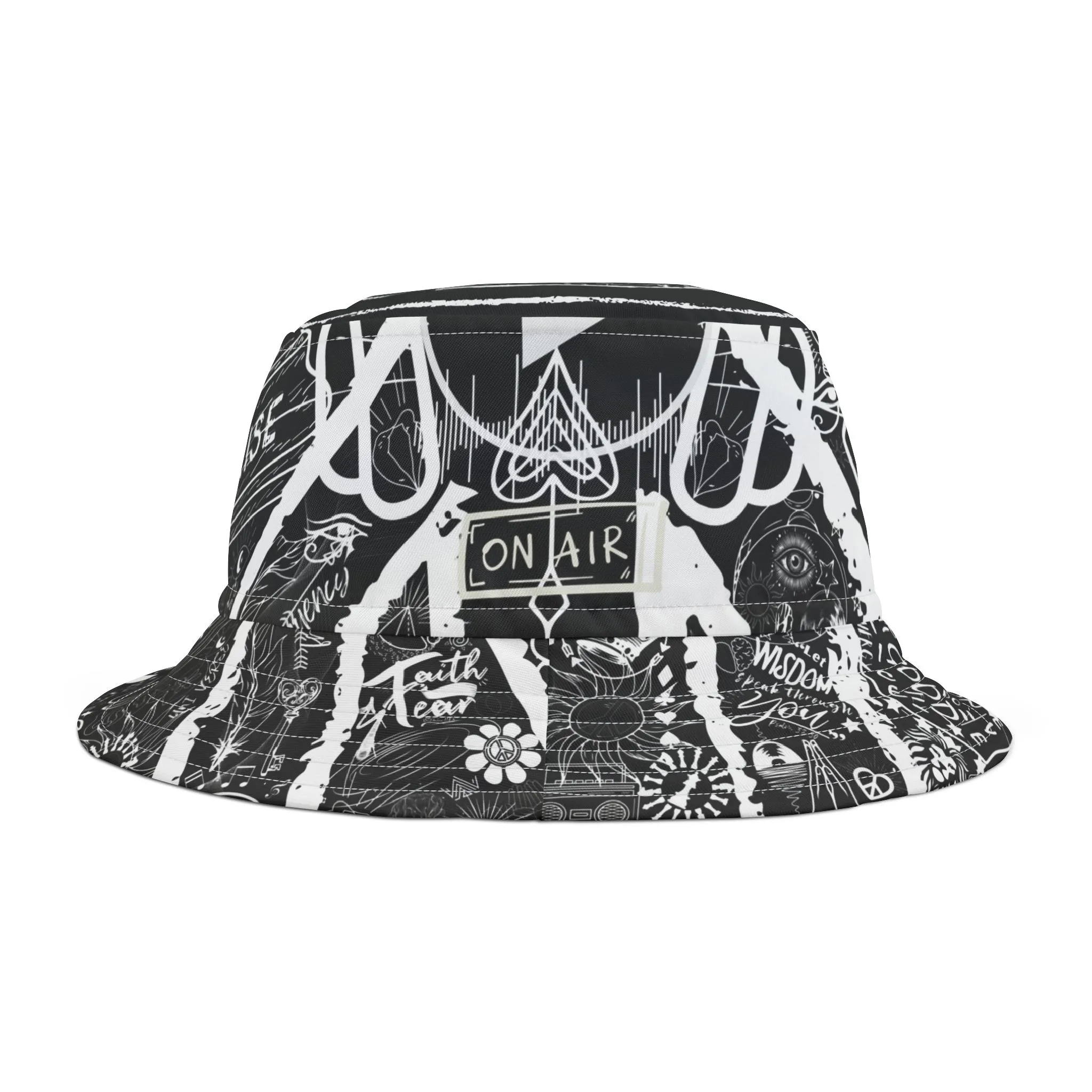 Bucket Hat PEACE&LOVE BLACK EDITION