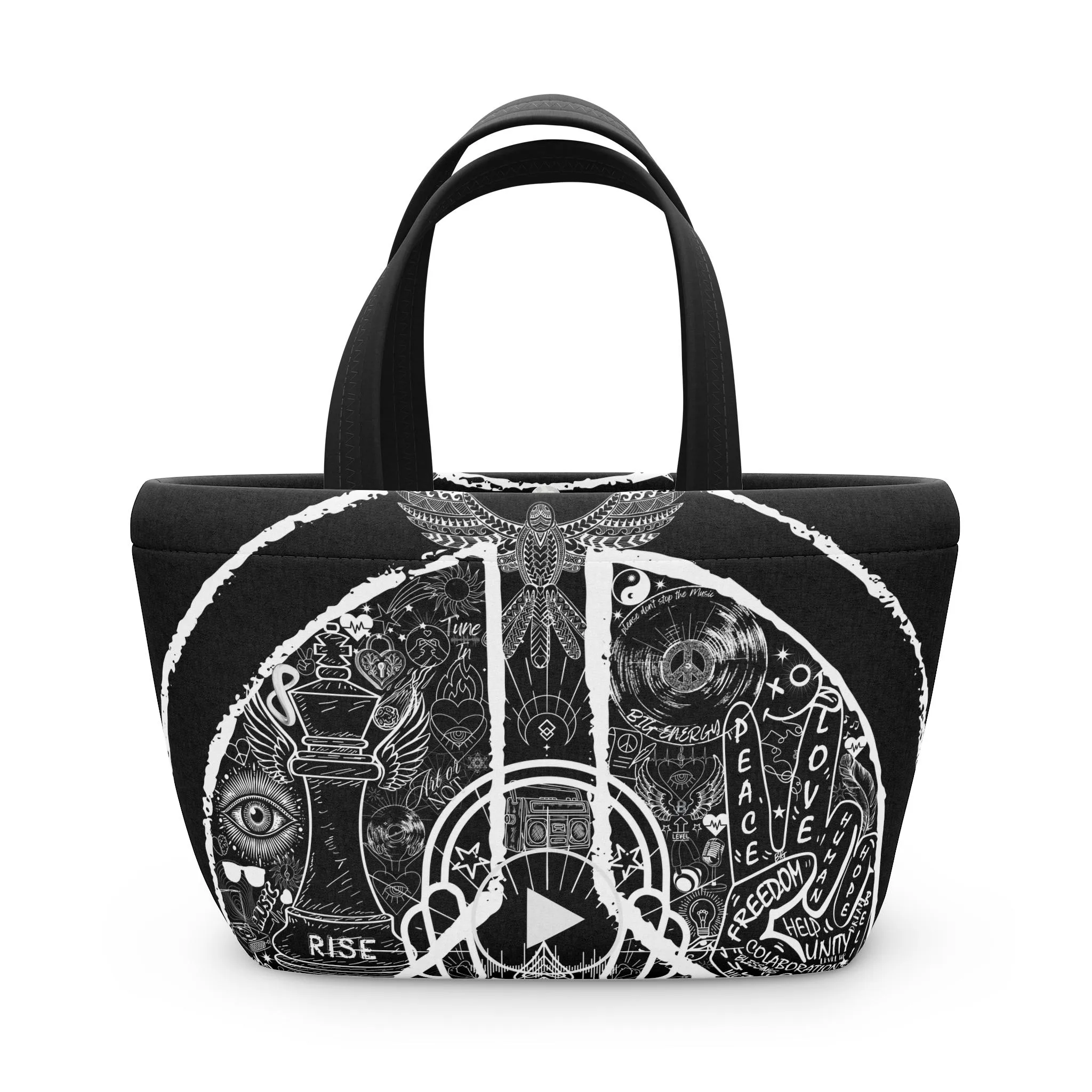 Bag, Neoprene PEACE&LOVE BLACK Edition