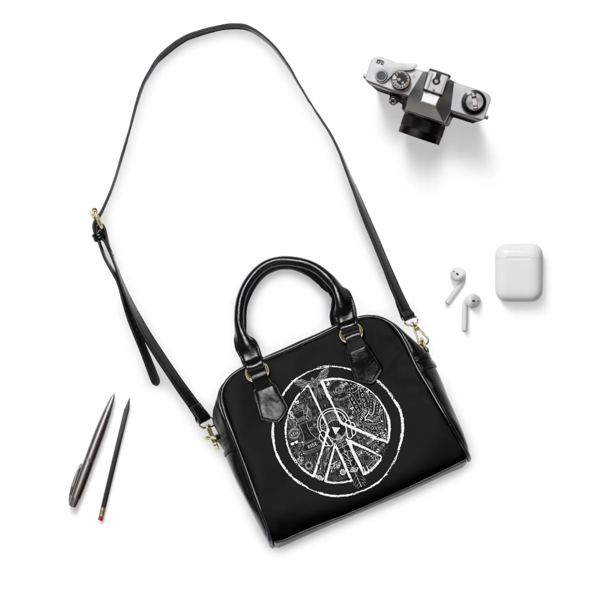 Bag - shoulder Handbag PEACE&LOVE BLACK Edition - Image 3