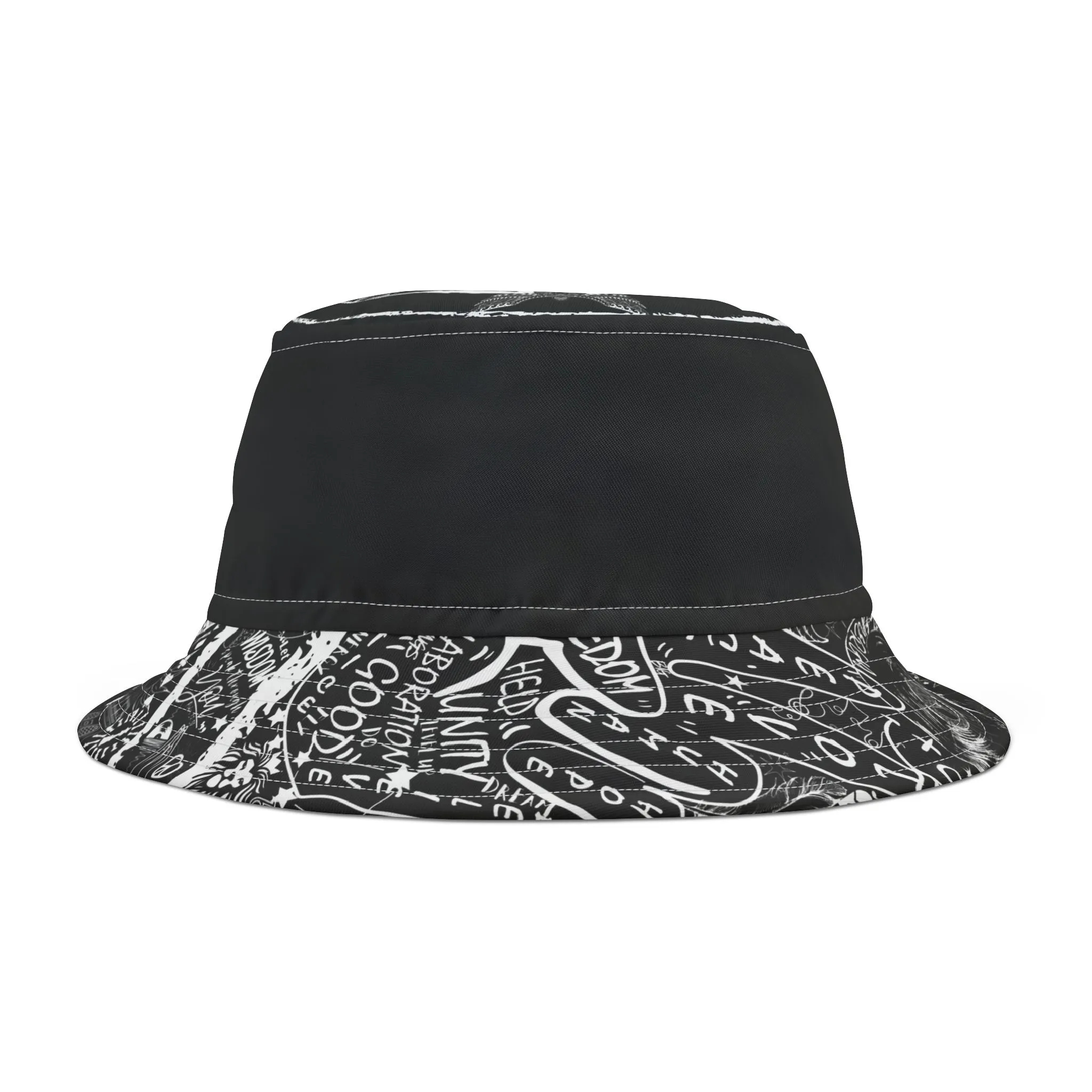Bucket Hat PEACE&LOVE BLACK EDITION - Image 4