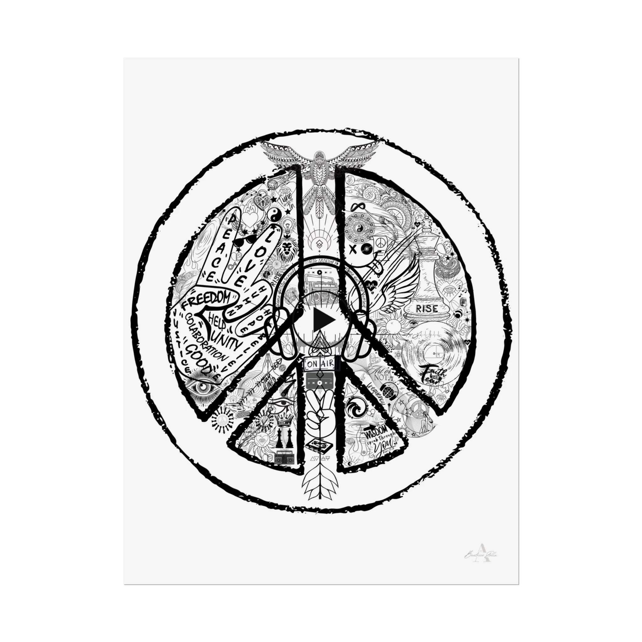 Rolled Posters PEACE AND LOVE