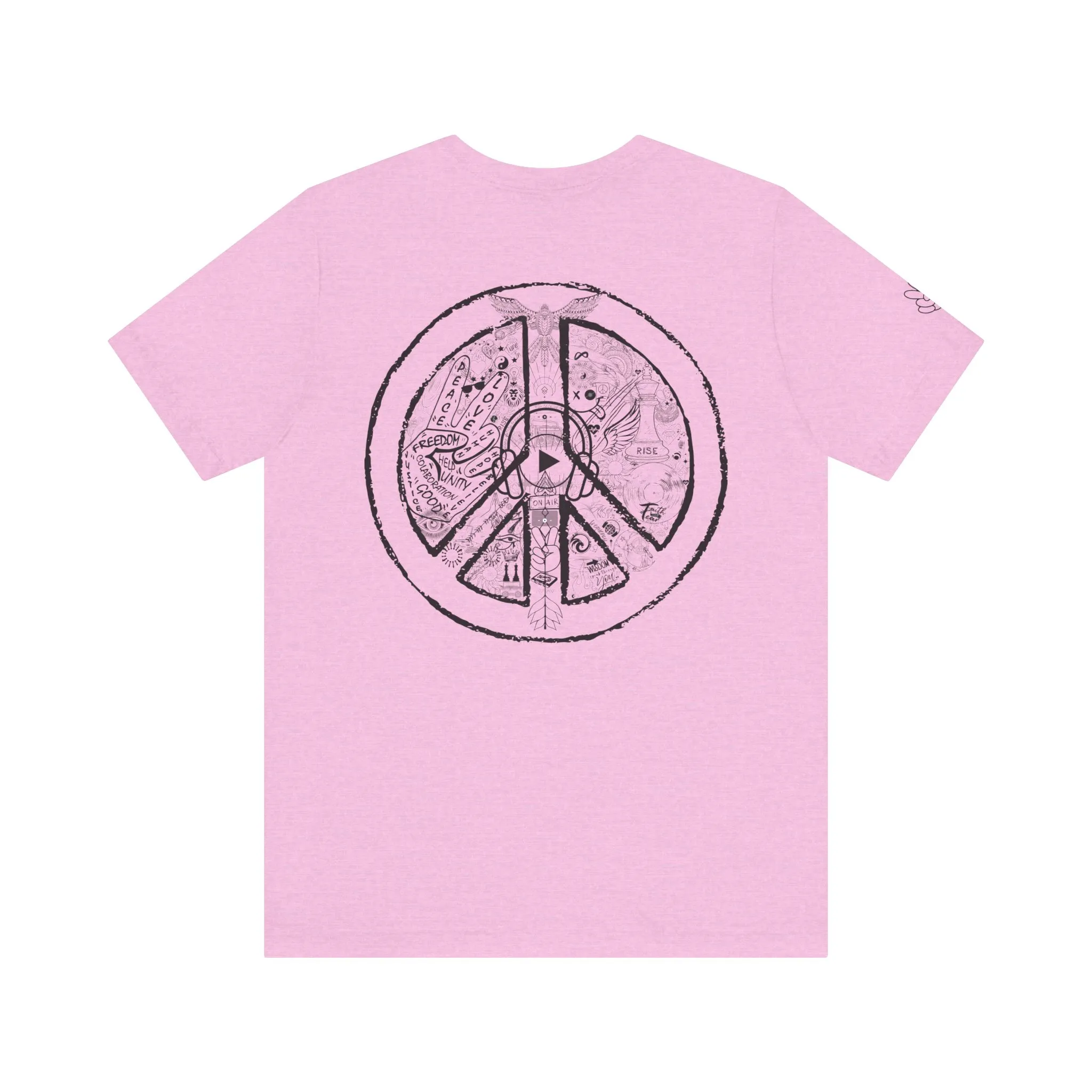T-Shirt Unisex PEACE&LOVE, Bright Colors - Image 2