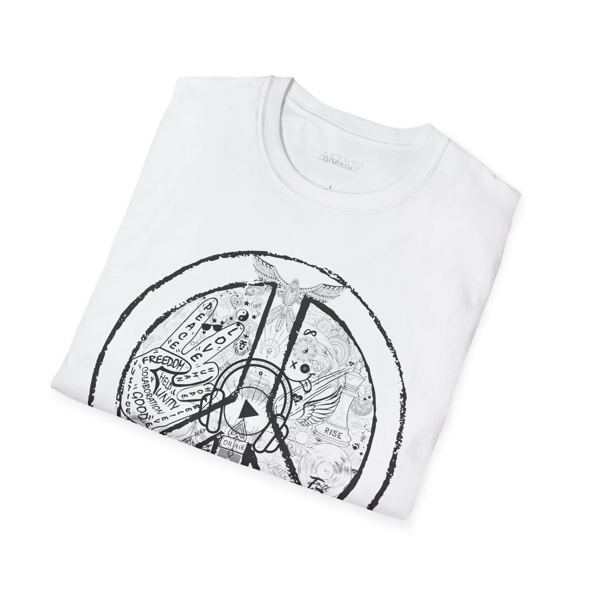 T-Shirt Unisex FRONT/BACK PEACE&LOVE - Image 4