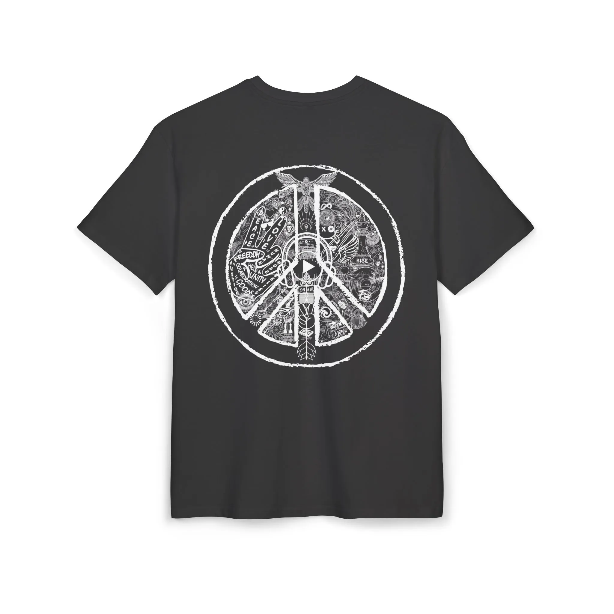 T-shirt Unisex Oversize, FRONT/BACK, PEACE&LOVE - Image 3