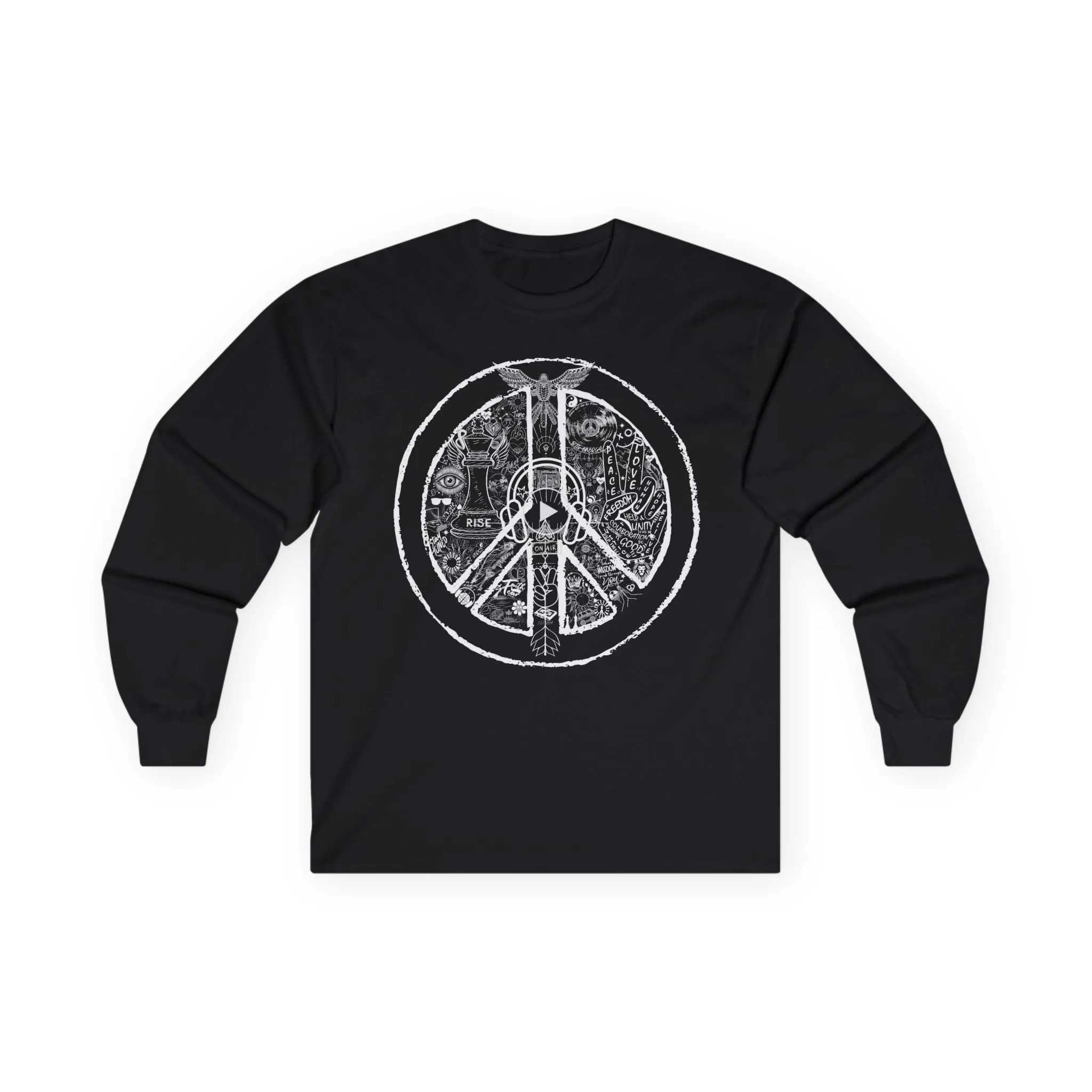 Unisex Long Sleeve FRONT/BACK PEACE&LOVE