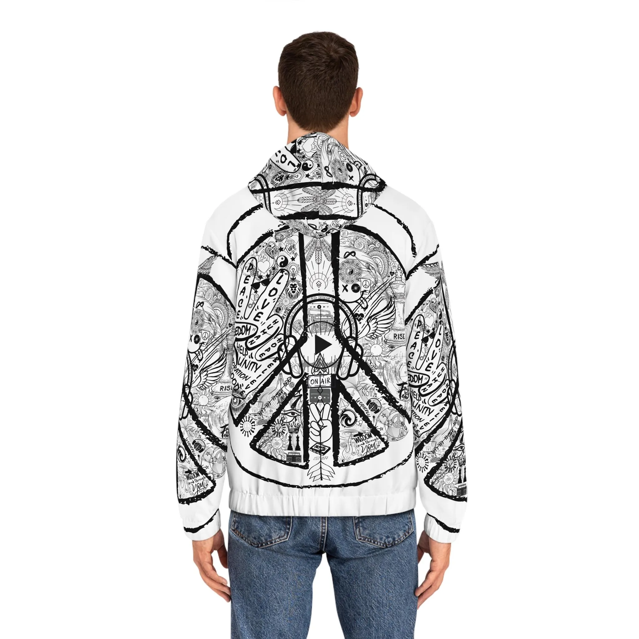 Men´s Full-Zip Hoodie PEACE&LOVE - Image 3