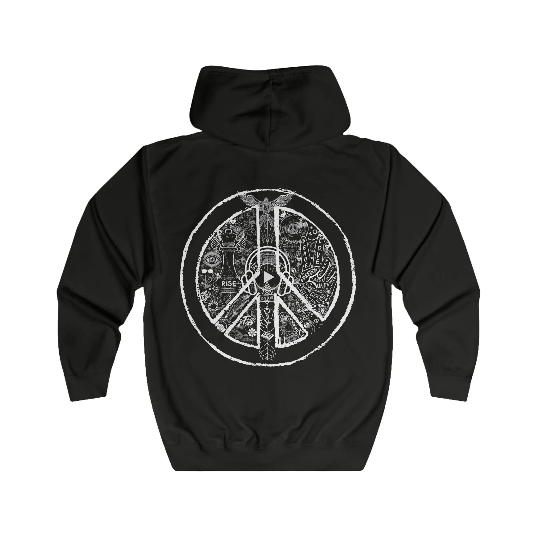 Unisex, Zip Hoodie PEACE&LOVE - Image 2