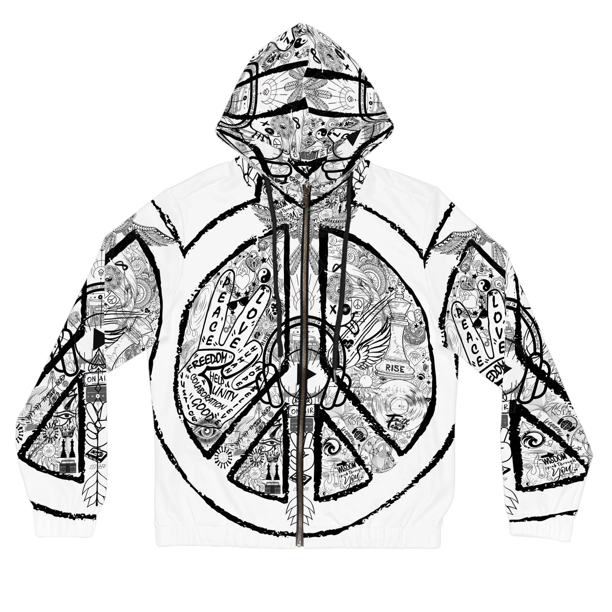 Women´s Zip Hoodie PEACE&LOVE - Image 4