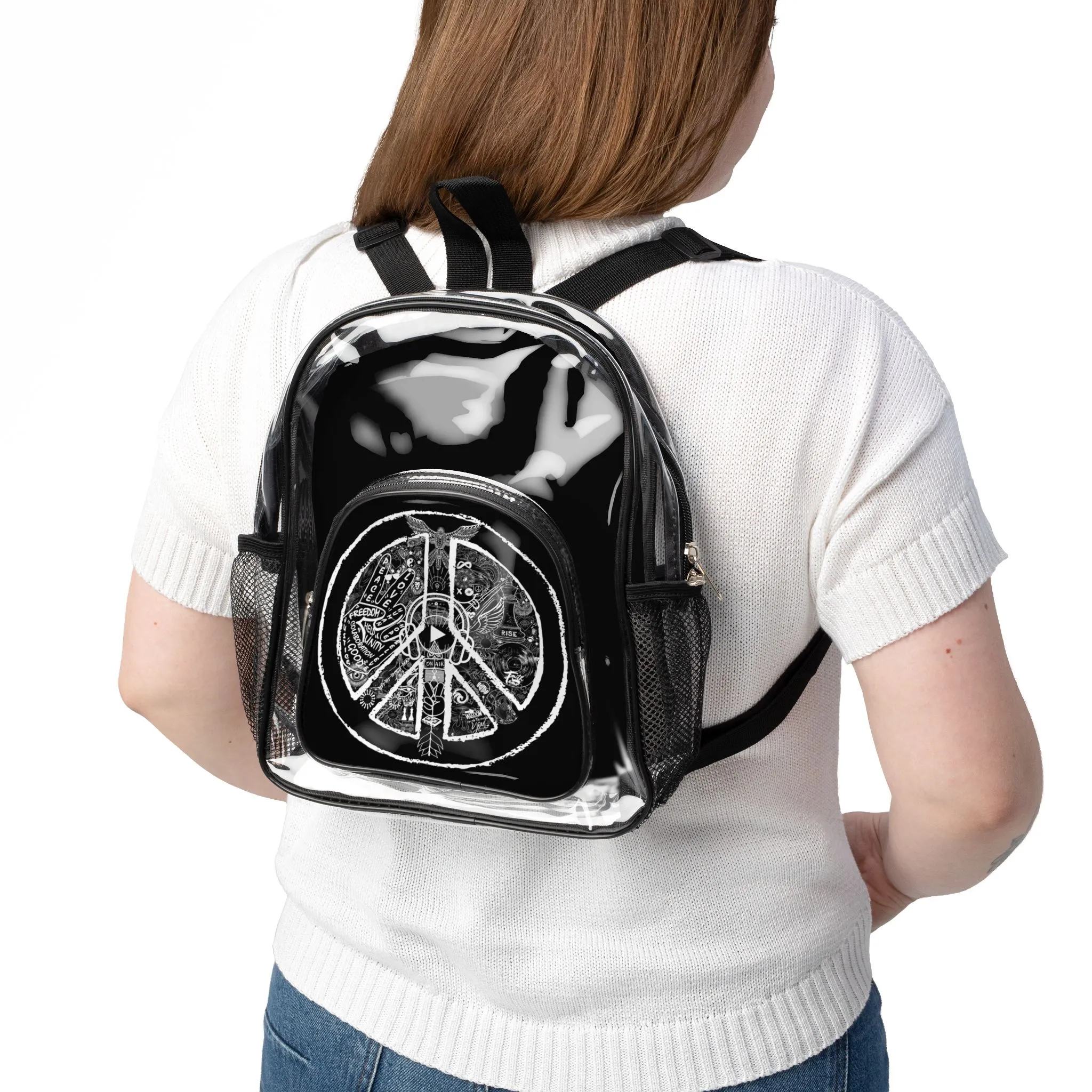Backpack Clear PEACE&LOVE BLACK Edition - Image 3