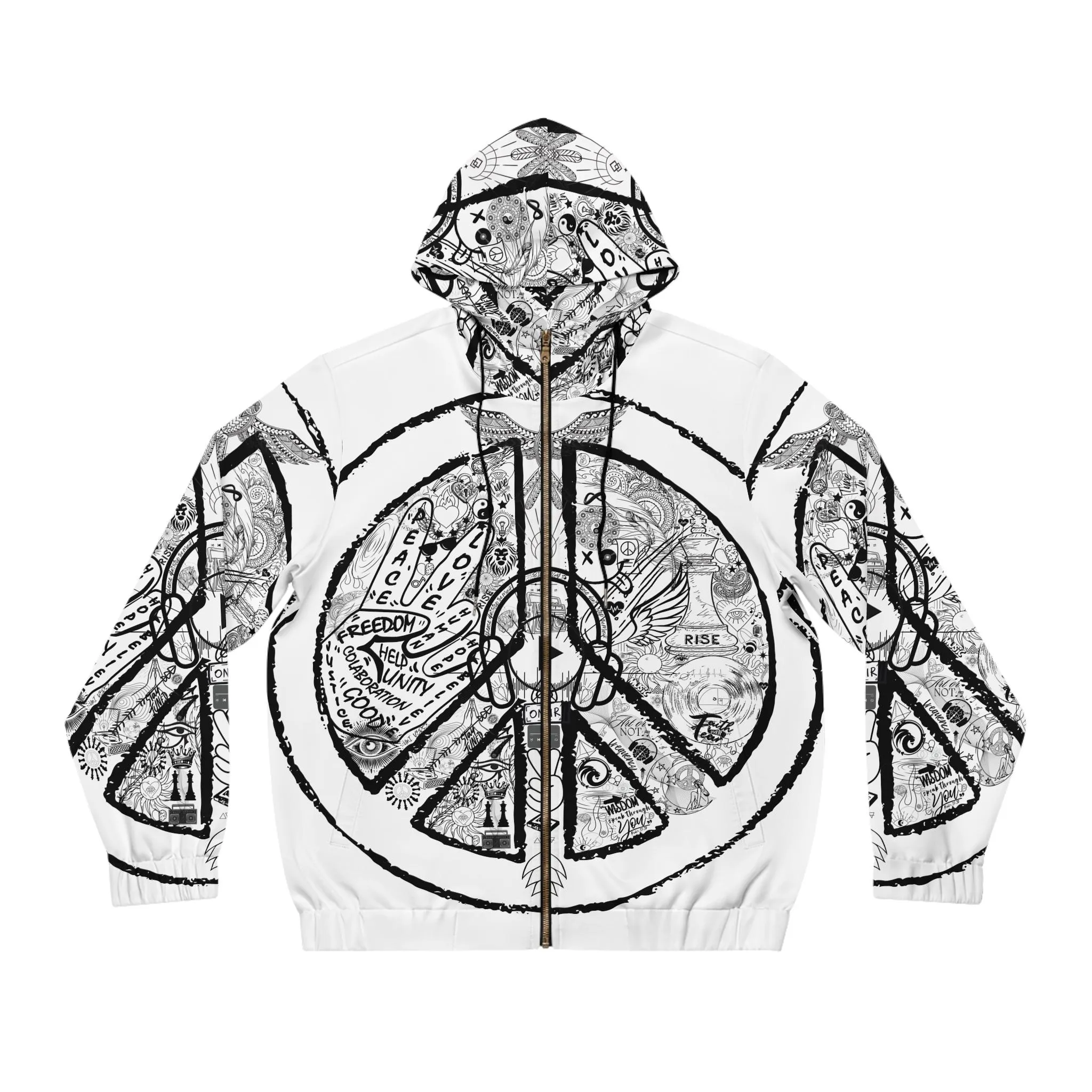 Men´s Full-Zip Hoodie PEACE&LOVE - Image 4