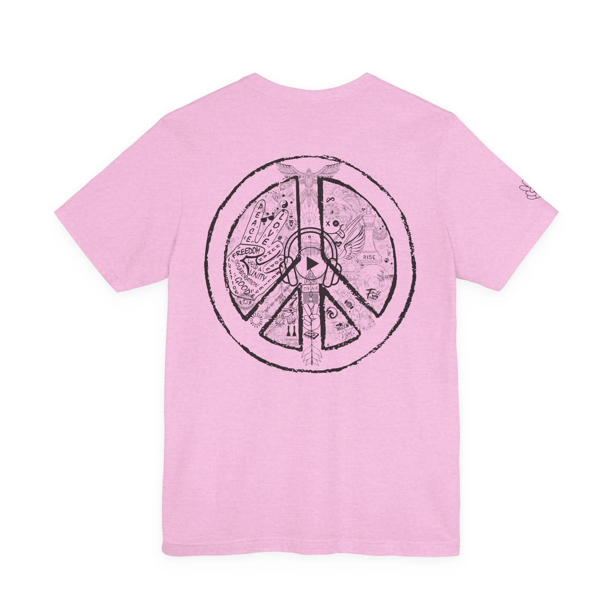 T-Shirt Unisex PEACE&LOVE, Bright Colors - Image 4