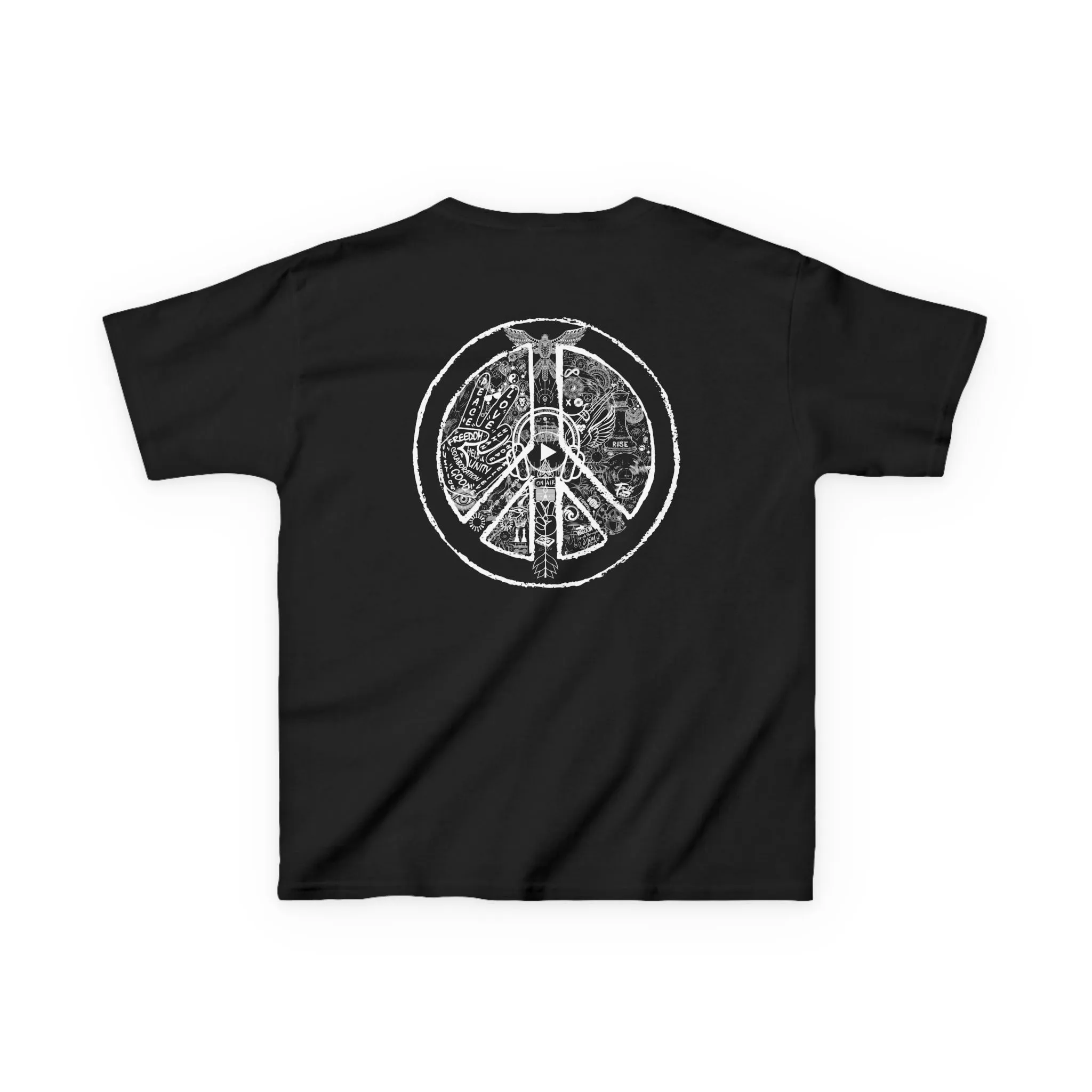 Kids Heavy Cotton T-Shirt PEACE and LOVE - Image 2