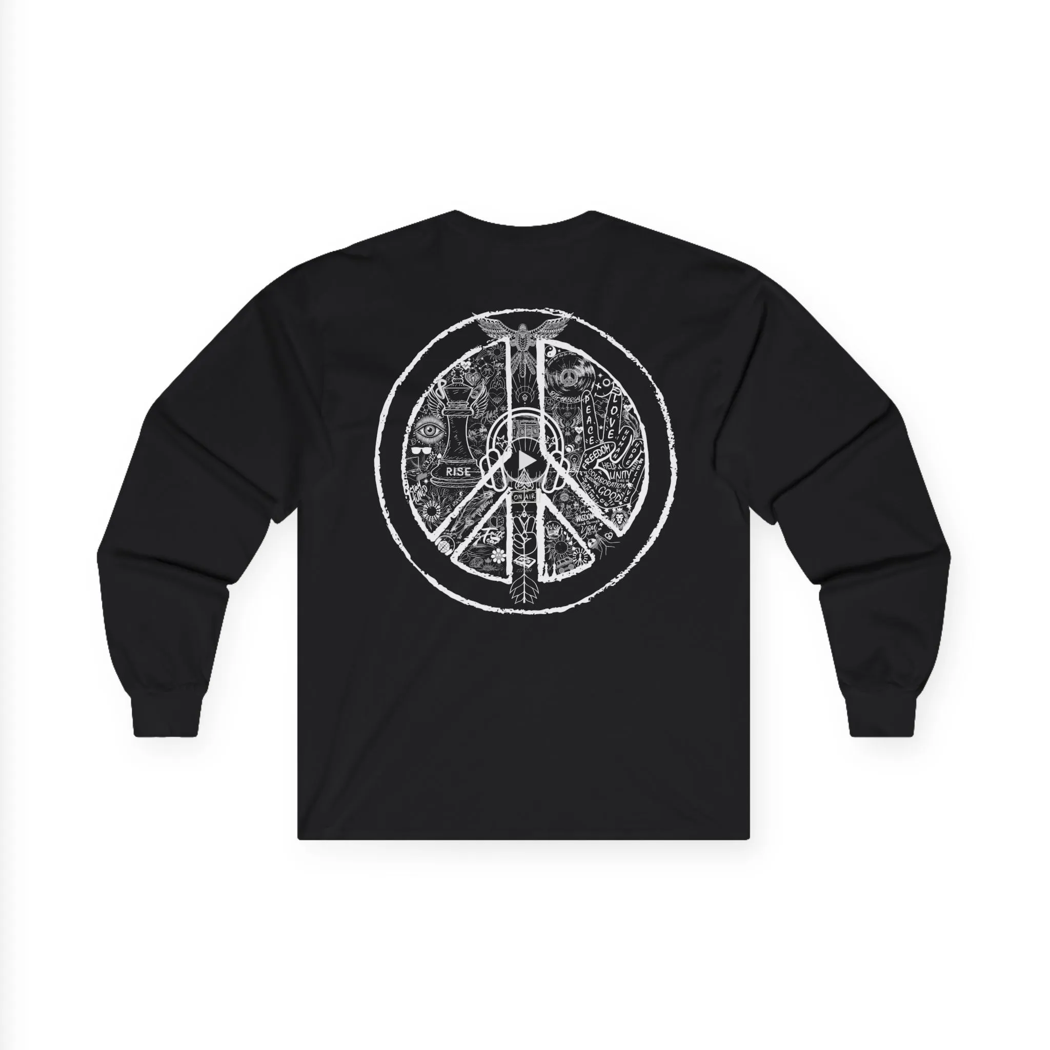 Unisex Long Sleeve FRONT/BACK PEACE&LOVE - Image 2