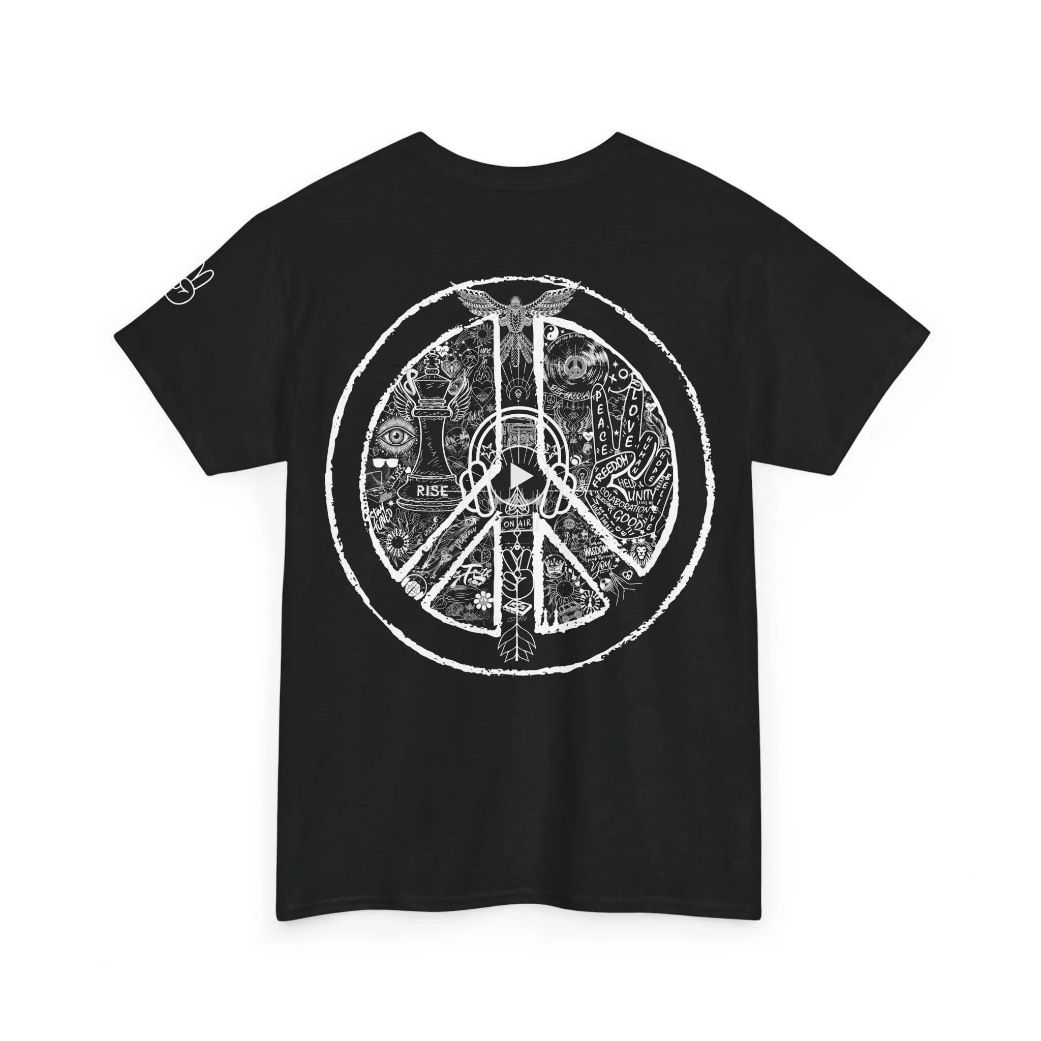 T-shirt Front/Back PEACE&LOVE BLACK Edition - Image 2