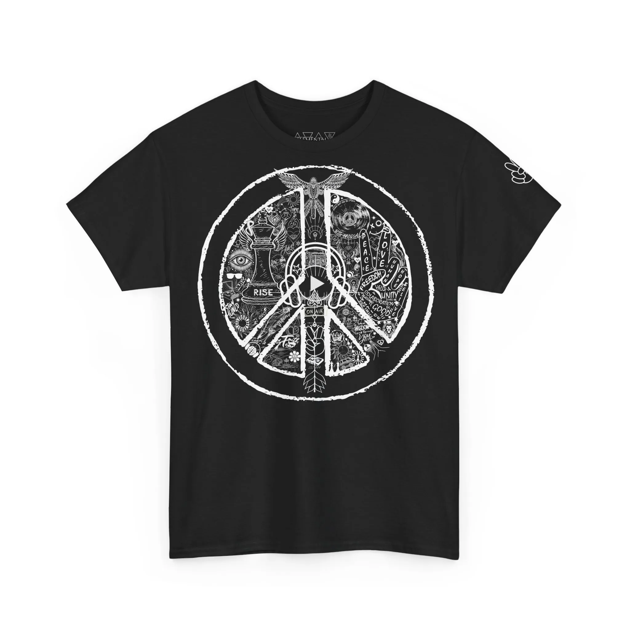 T-shirt Front/Back PEACE&LOVE BLACK Edition