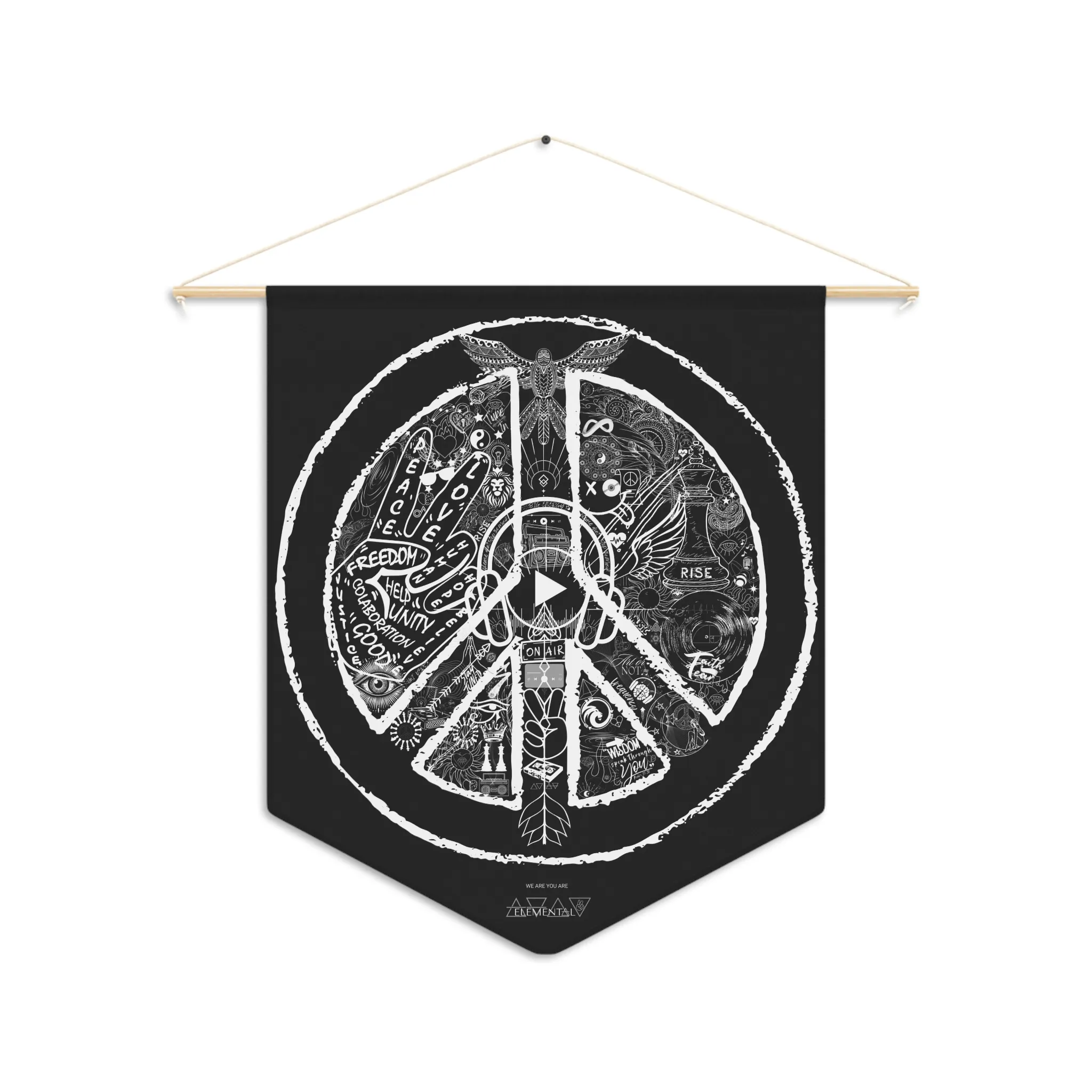 PEACE&LOVE Pennant We are You are Elemental