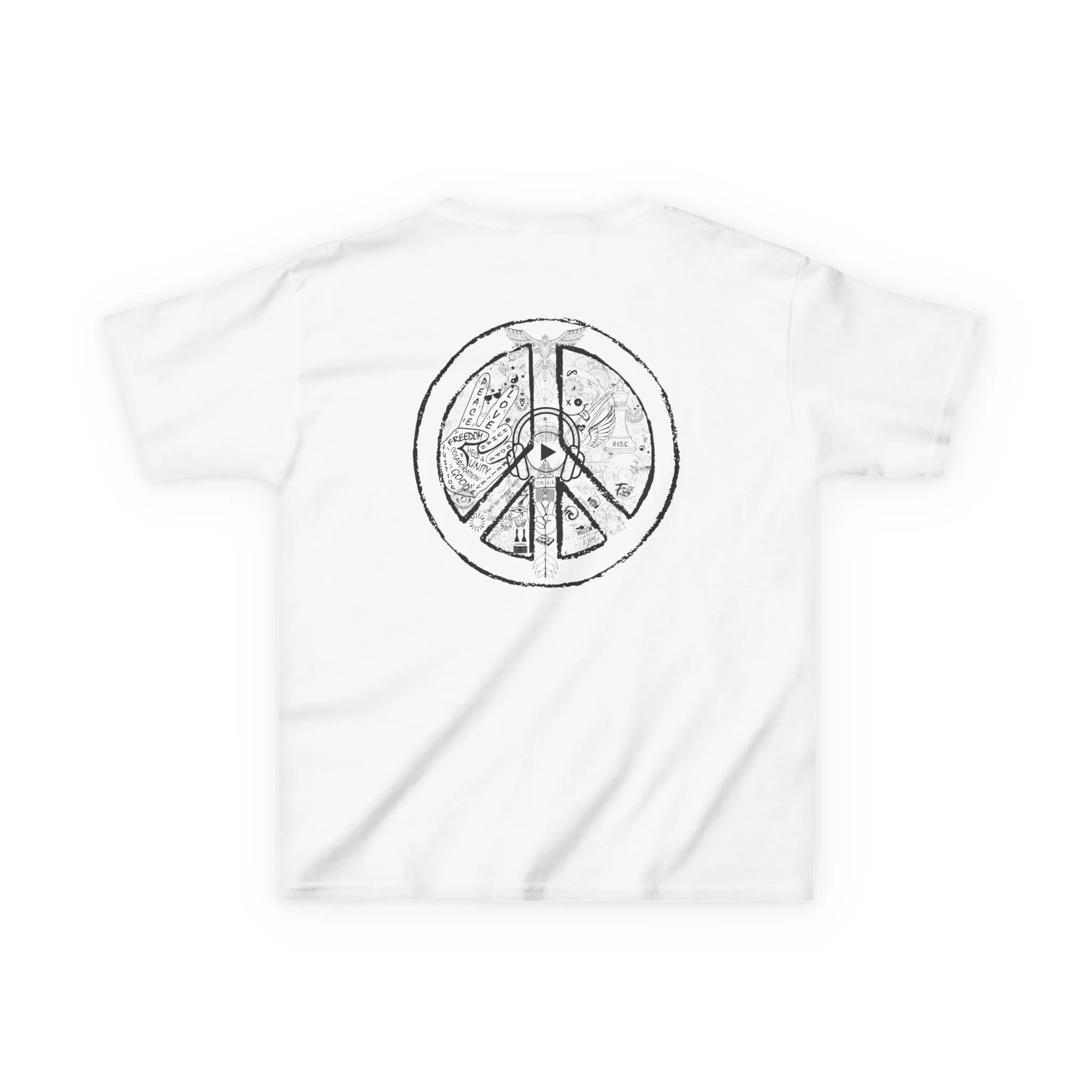 Kids Heavy Cotton T-Shirt PEACE and LOVE - Image 2