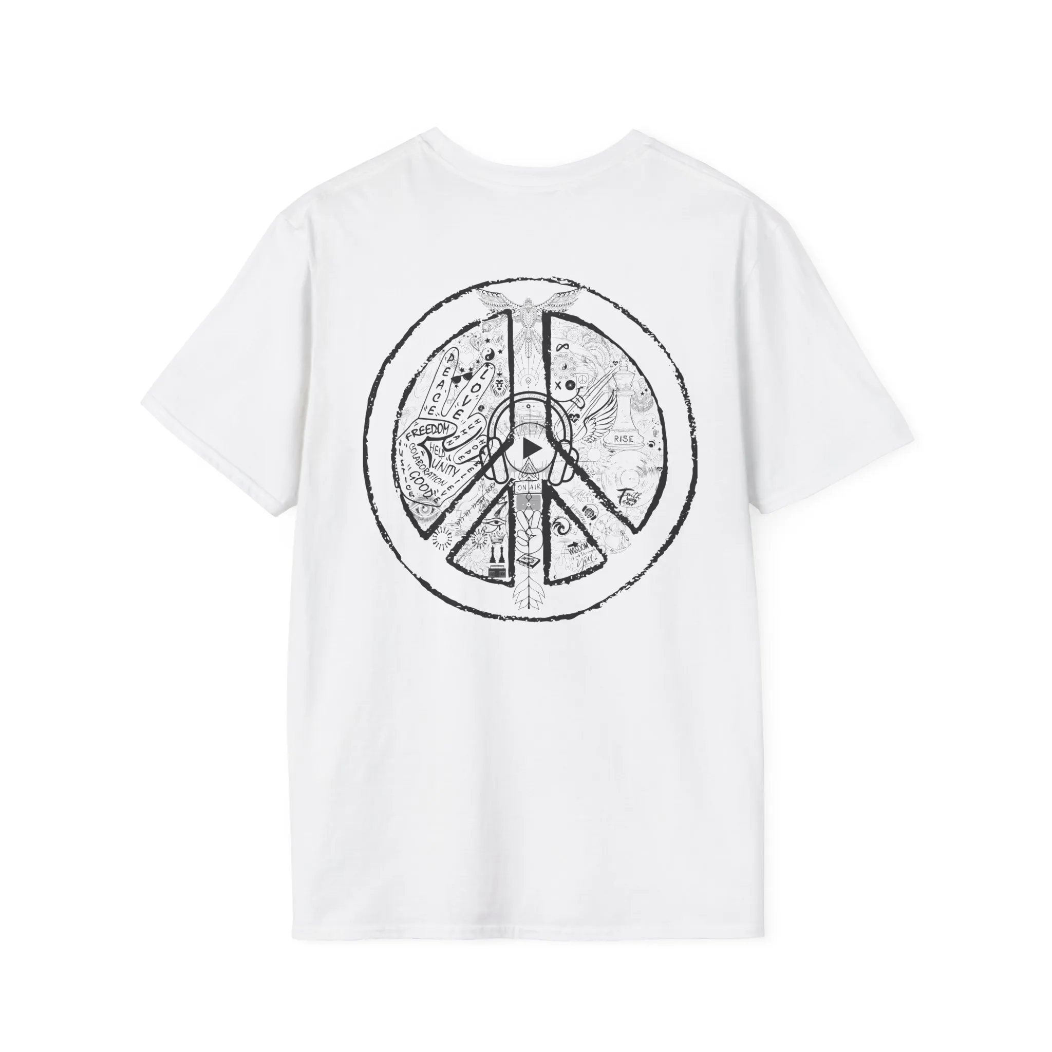 T-Shirt Unisex FRONT/BACK PEACE&LOVE - Image 2