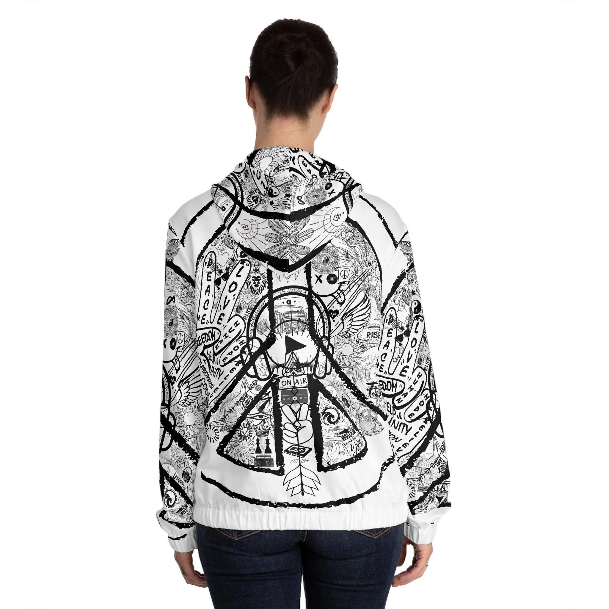 Women´s Zip Hoodie PEACE&LOVE - Image 3