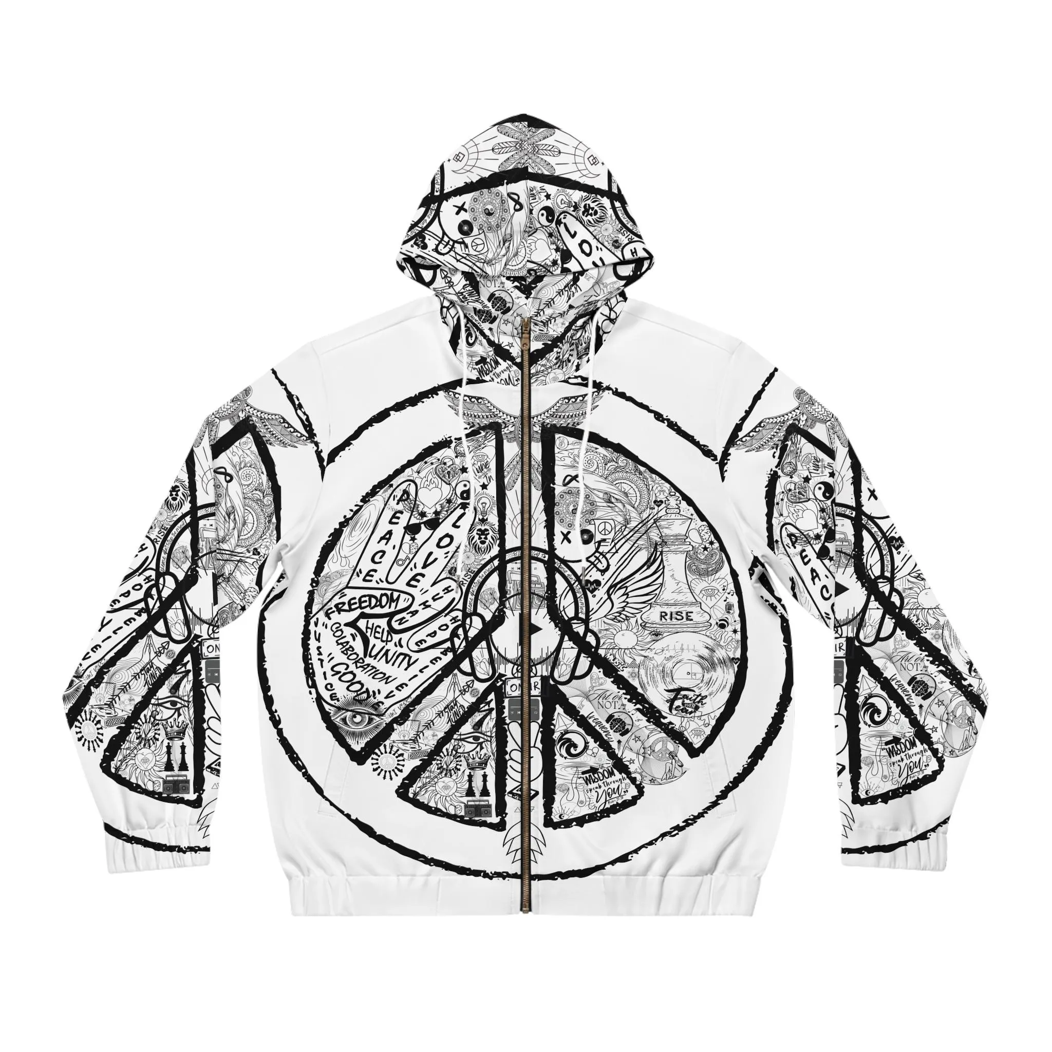 Men´s Full-Zip Hoodie PEACE&LOVE