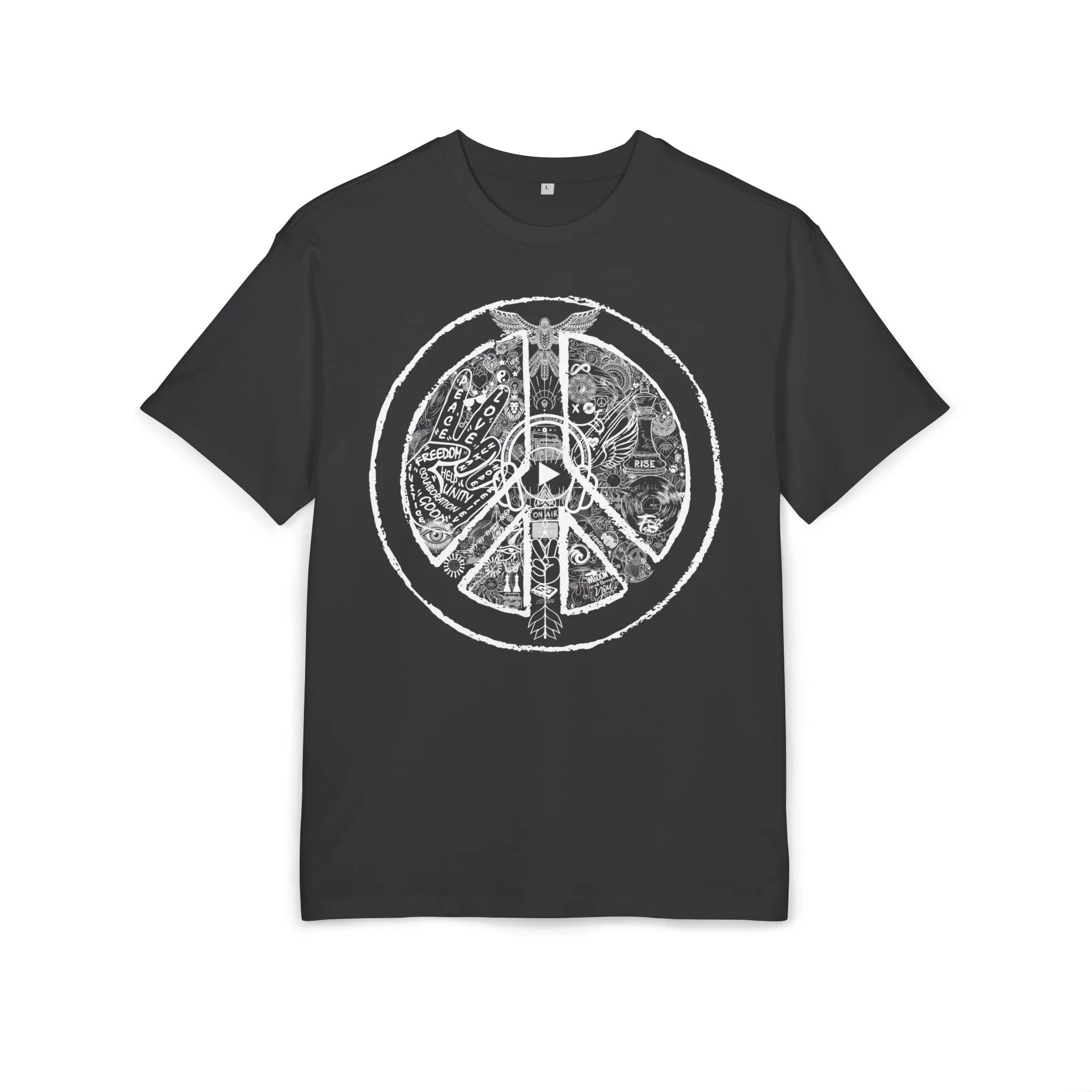 T-shirt Unisex Oversize, FRONT/BACK, PEACE&LOVE