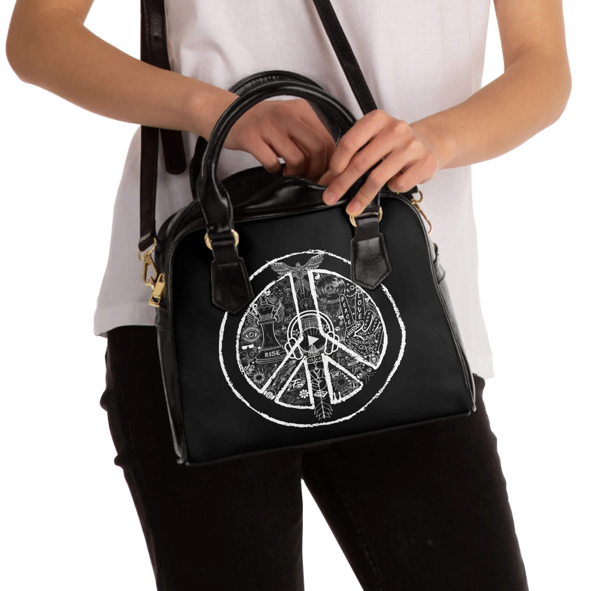 Bag - shoulder Handbag PEACE&LOVE BLACK Edition - Image 4