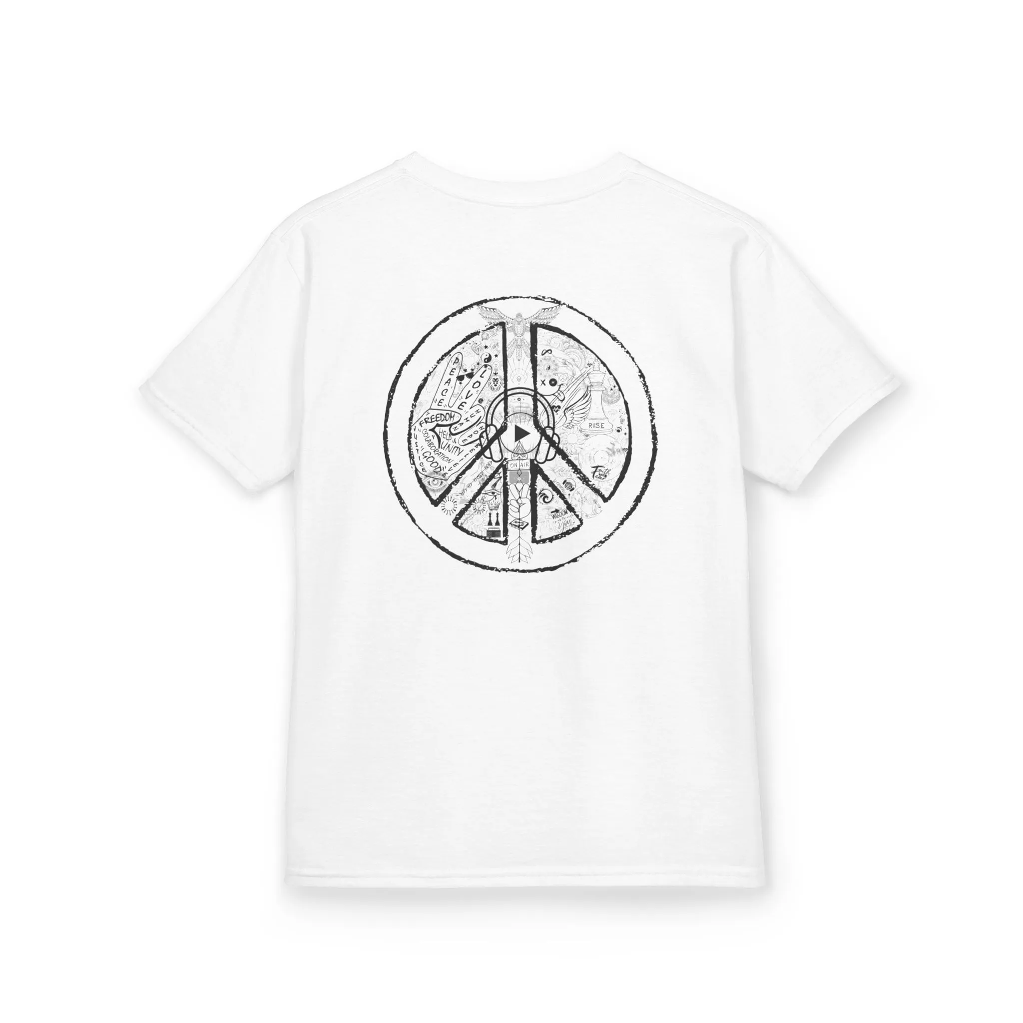 Kids Heavy Cotton T-Shirt PEACE and LOVE - Image 4