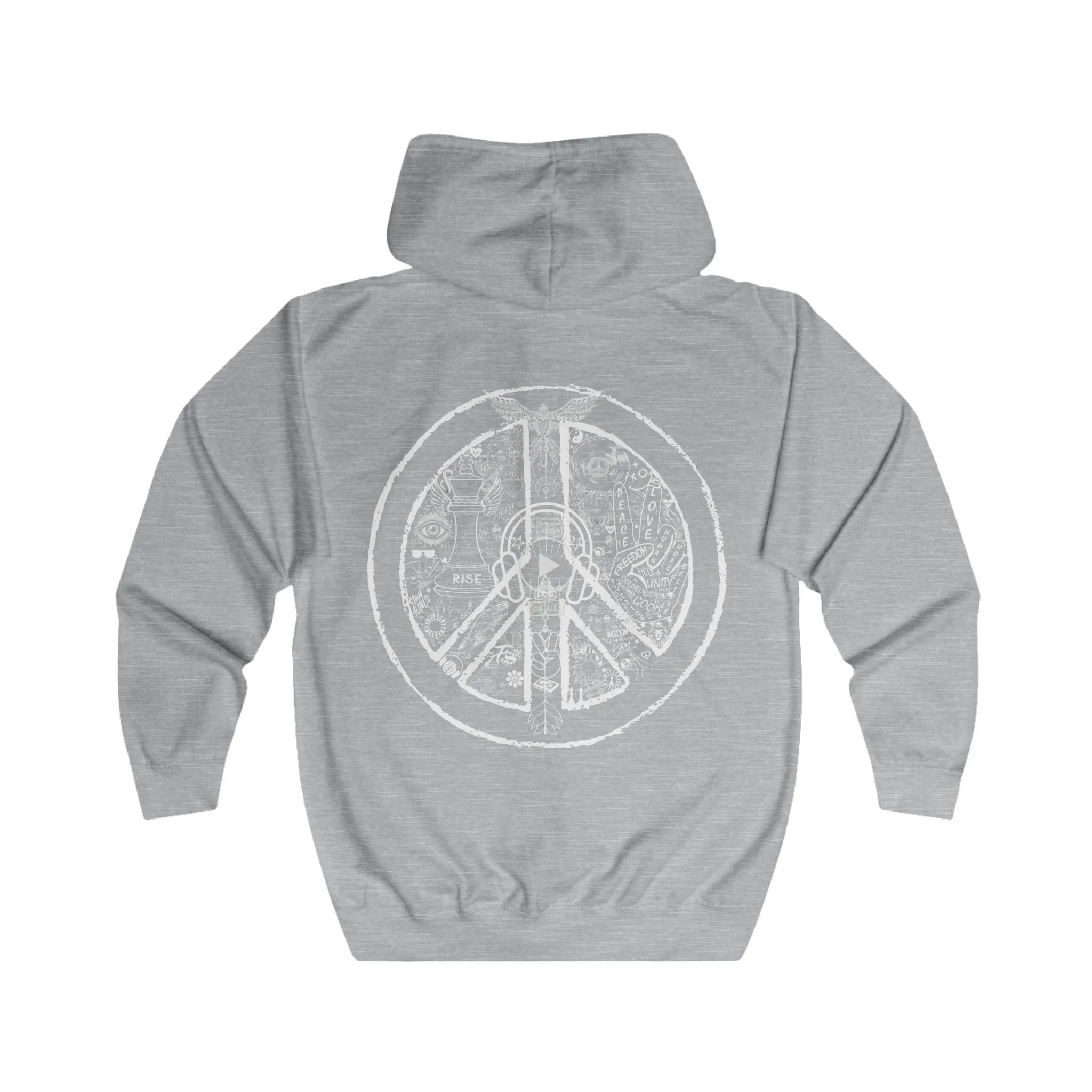 Unisex, Zip Hoodie PEACE&LOVE - Image 4