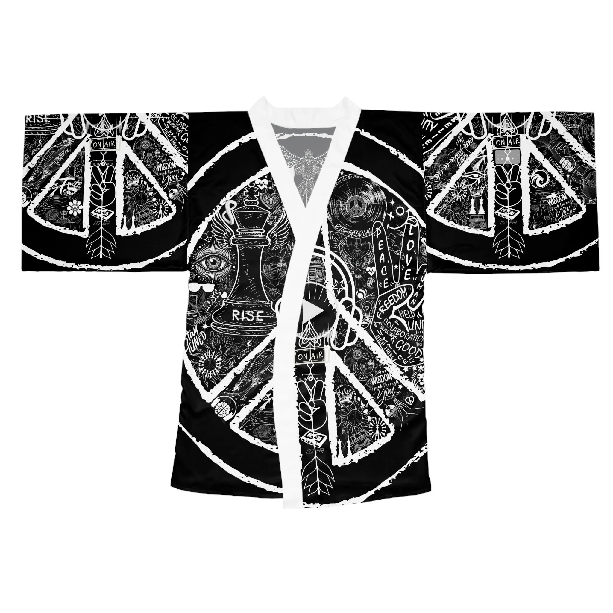 Kimono Robe PEACE&LOVE BLACK Edition