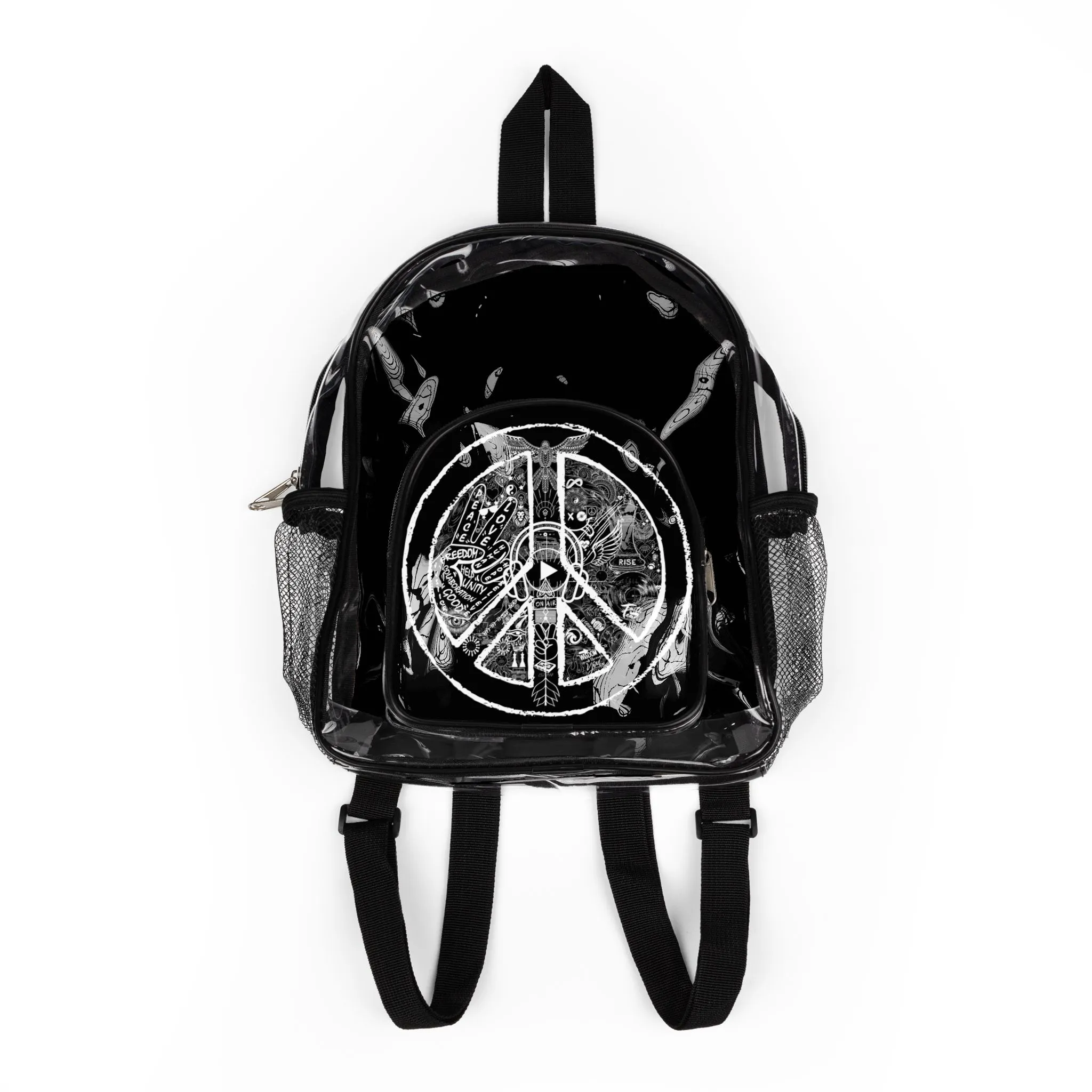 Backpack Clear PEACE&LOVE BLACK Edition