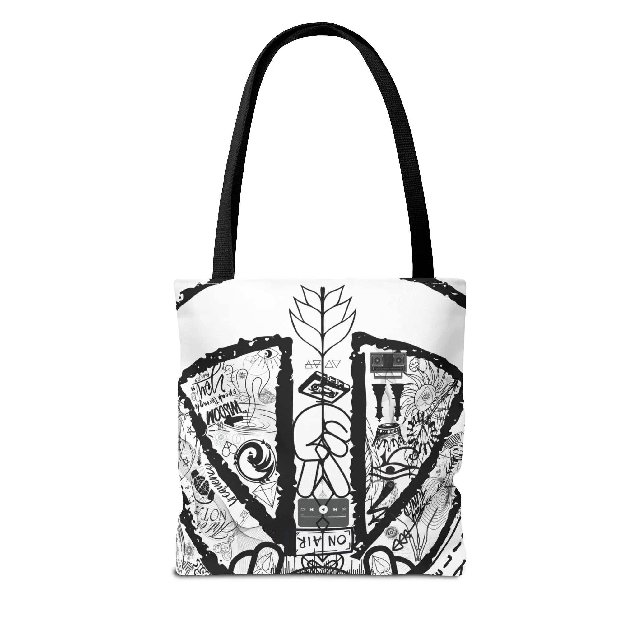 Tote Bag (AOP) PEACE and LOVE - Image 2