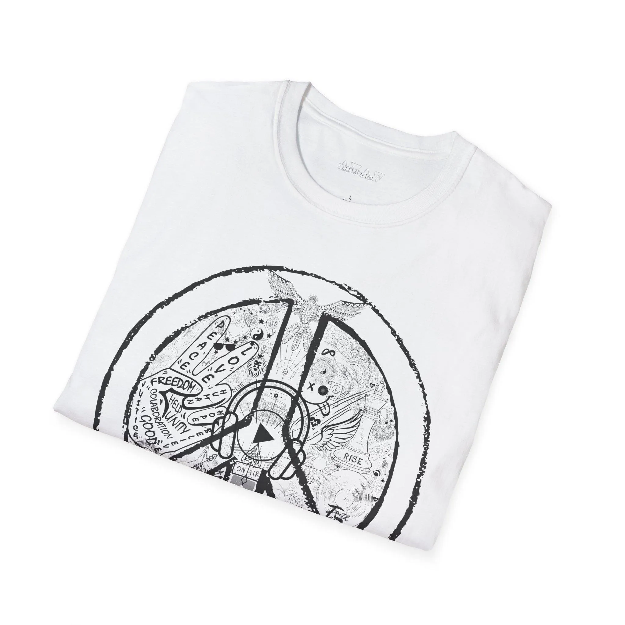 T-Shirt Unisex FRONT/BACK PEACE&LOVE - Image 4