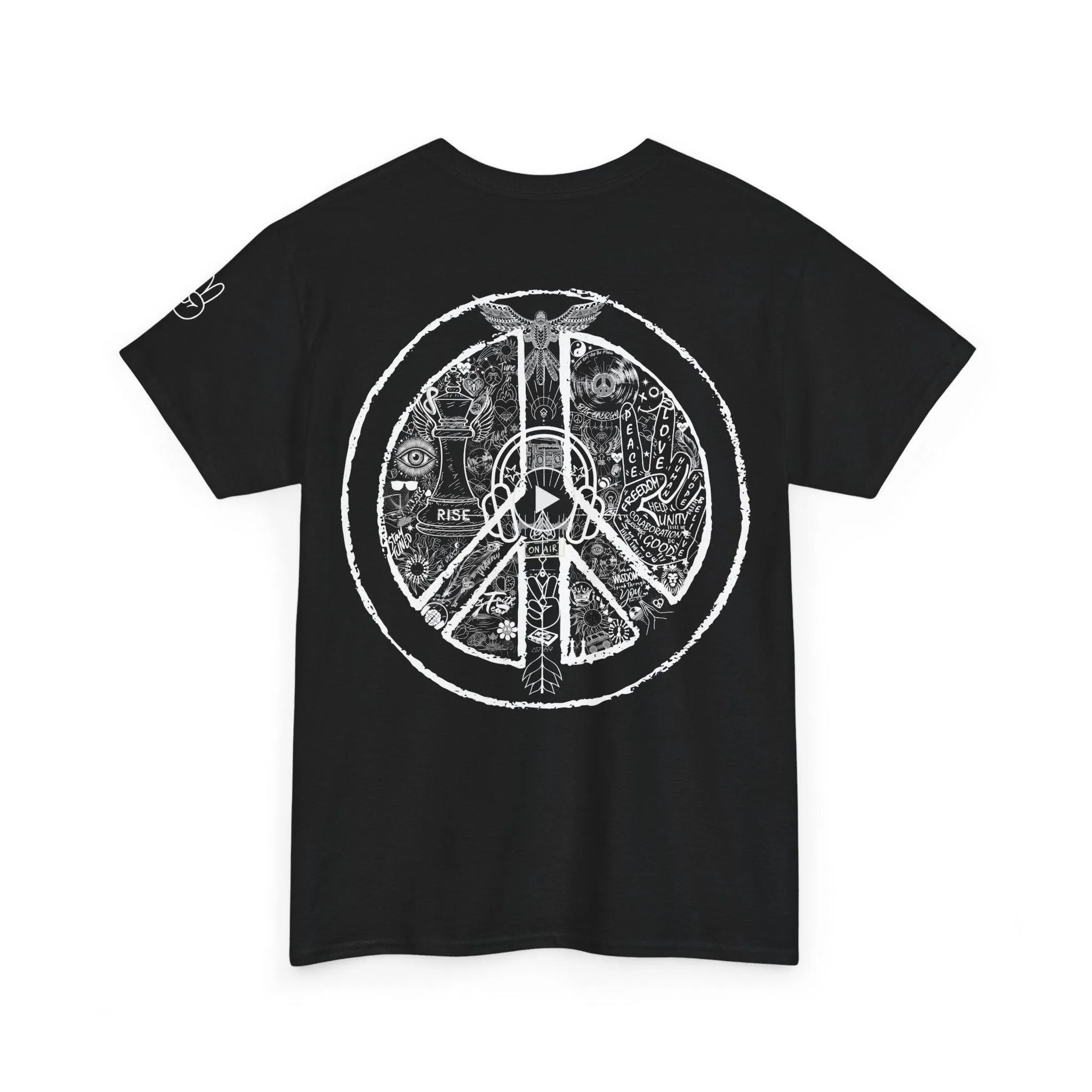 T-shirt Front/Back PEACE&LOVE BLACK Edition - Image 2