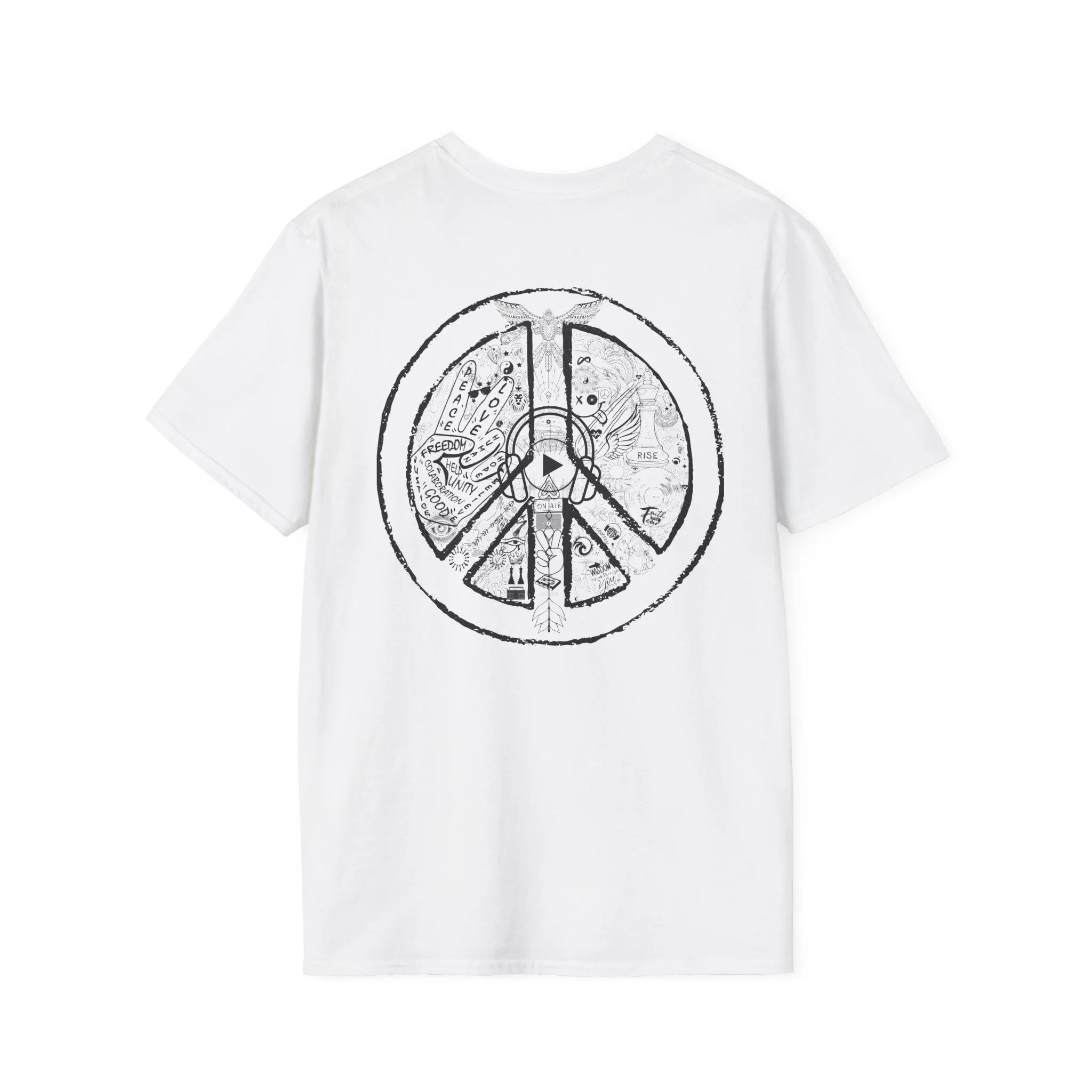 T-Shirt Unisex FRONT/BACK PEACE&LOVE - Image 2